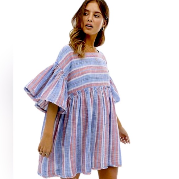 FREE PEOPLE Dress Flowy Oversized Mini Tunic Pockets - Picture 10 of 10